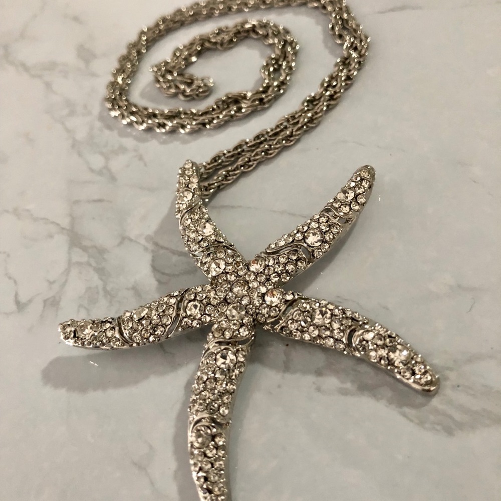 Starfish Beach Silver Necklace
